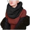 thumbnail image 1 of Odeerbi Scarfs for Women 2024 Winter Neck Warmer fall Warm Furry Scarf Solid Color Faux Cashmere Furry Scarf Pullover Black, 1 of 3