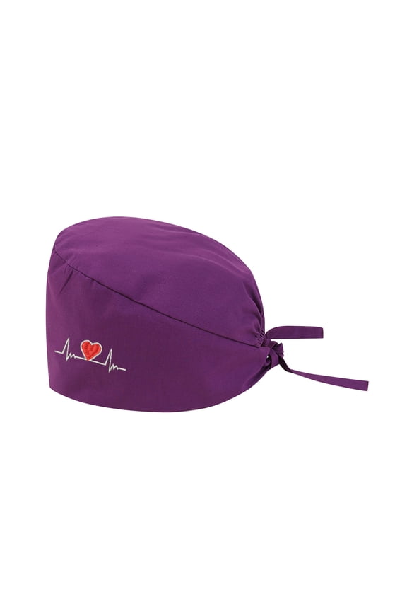 Scrub Caps for Men Women Cotton Nurse Cap Embroidery Printing Unisex Operating Room Cap Hot Pink