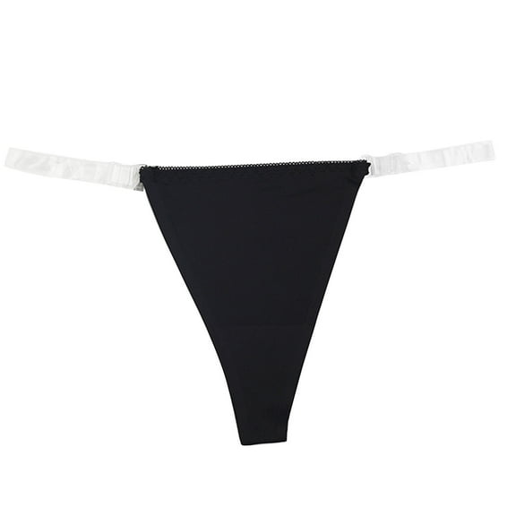 Odeerbi Seamless Underwear for Women 2025 Fashion Sexy Breathable Low Waist G-string Panties Black