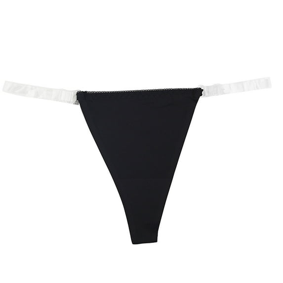 Odeerbi Seamless Underwear for Women 2025 Fashion Sexy Breathable Low Waist G-string Panties Black