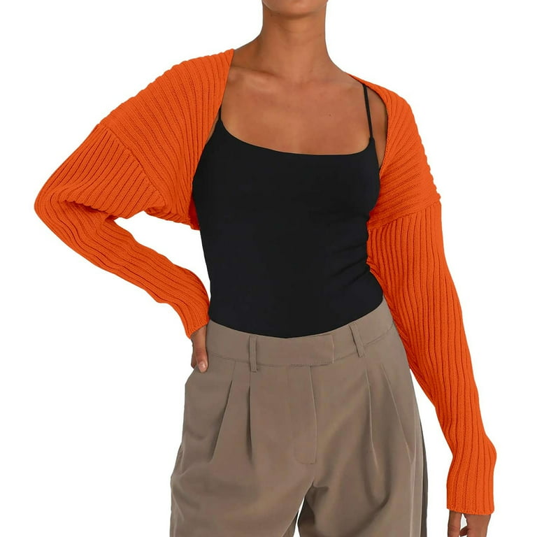 Orange shrug sweater on sale