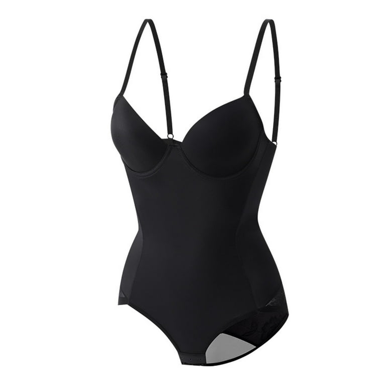 Odeerbi Shapewear for Women 2024 Tummy Control Bodysuit With Bra One-piece  Erogenous And skinny Body Underwear Suspenders Abdominal Corset Black 