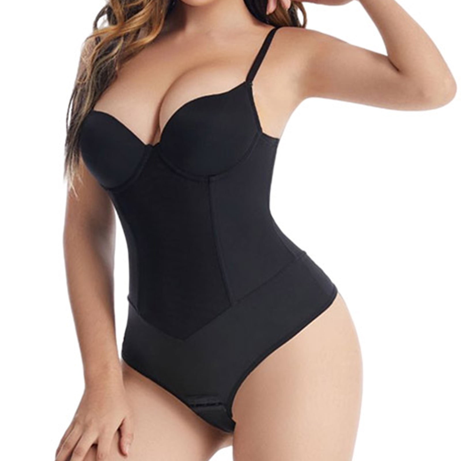 Odeerbi Shapewear for Women 2024 Tummy Control Sexy Garment Plus Size  Abdomen Shrinking Hip Lifting Body Shaping Lingerie Bodysuit Black