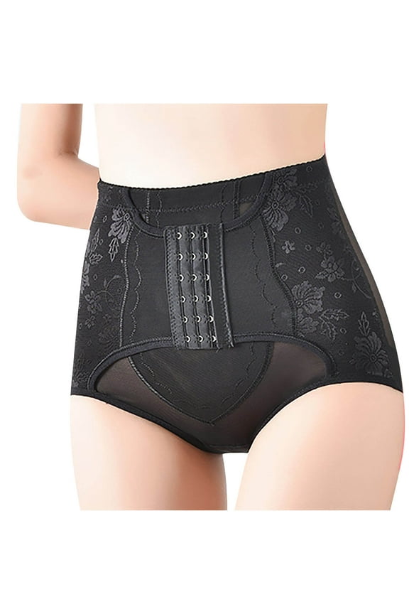 Shapewear for Women 2025 Tummy Control Bodysuit Mesh Wrap Waist Belt Slimming Body Shaper Clothes Waist Trainer Shapewear Underpants Black
