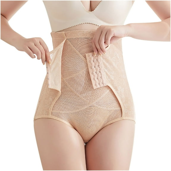 Odeerbi Shapewear for Women 2025 Tummy Control Bodysuit Wrap Waist Belt Slimming Body Shaper Plus Size Waist Trainer Shapewear Beige