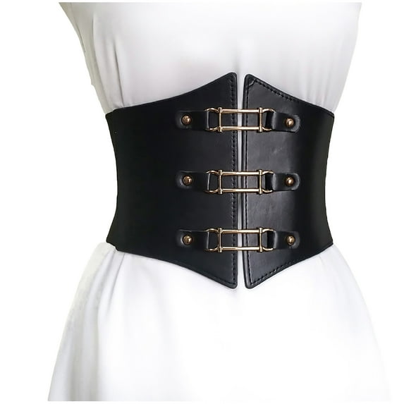 Odeerbi Shapewear for Women 2025 Tummy Control Waist Trainer Bodysuit Erogenous Solid Color Wrap Waist Belt Slimming Body Shaper Shapewear Black