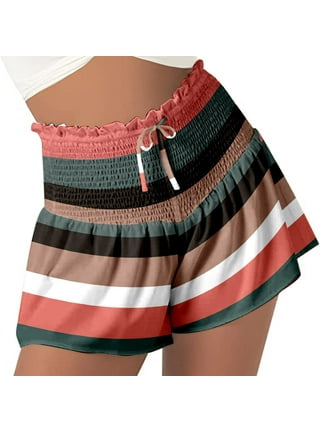 DNAKEN Women's High Waisted Flowy Athletic Shorts Ruffle Skirt