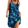 thumbnail image 1 of Odeerbi Slip Sundresses for Women Beach Dresses Summer Printed Sleeveless Sexy 2024 Casual Flowy Swing Dresses Blue, 1 of 4