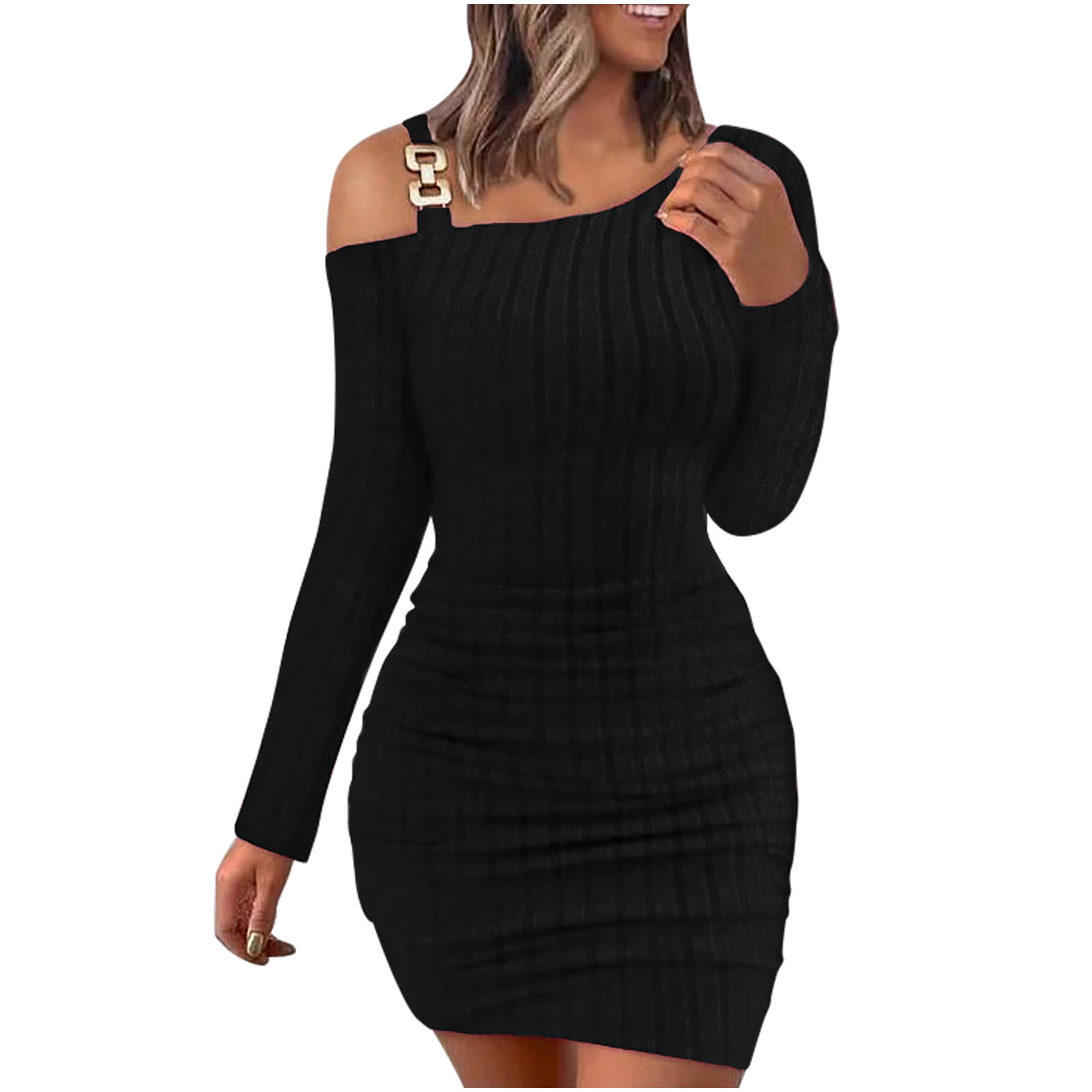 black slimming dress VENUS Slimming Swim Dress | Black Beauty main image 0