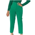 thumbnail image 1 of Odeerbi Solid Color Suit Pants for Women 2025 Tight And Versatile Comfort High Waisted Elastic Solid Color Pants Green, 1 of 5