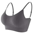 thumbnail image 1 of Odeerbi Sports Bras for Women Ruched Bras Padded Workout Tops Medium Support Crop Tops Gray, 1 of 2