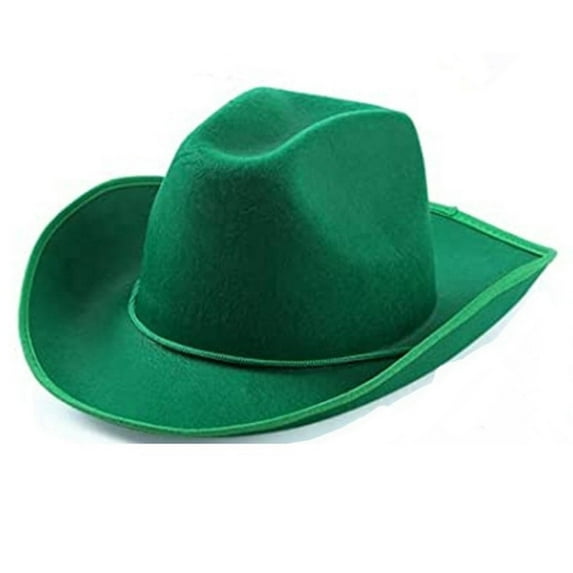 Odeerbi St. Patrick's Day Cowboy Hat for Men Women New Trendy Green Irish Hat Unisex Party Hat