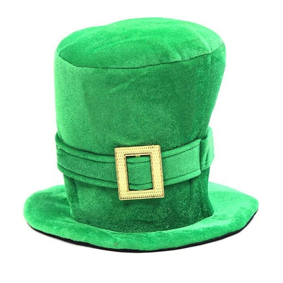 Odeerbi St. Patrick's Day Top Hat for Men Women New Trendy Green Irish Hat Performance Hat Unisex Party Hat