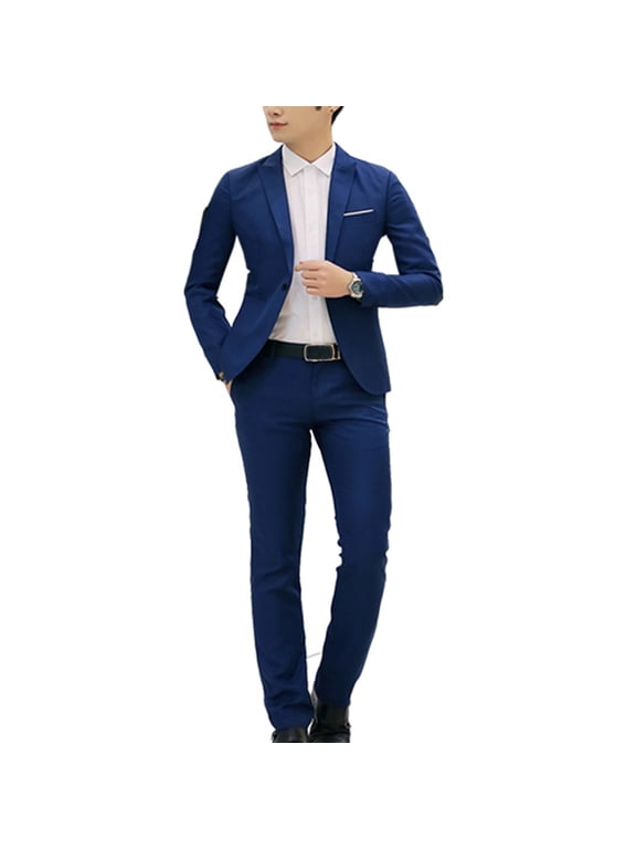Suit Sets for Men Trendy Suit Coat + Shirt + Suit Pants Three Piece Set Black