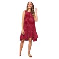 thumbnail image 1 of Odeerbi Summer 2024 Casual Dresses for Women Fashion Round Neck Sleeveless Loose Large Swing Ruffle Dress Red, 1 of 7