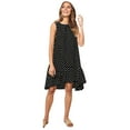 thumbnail image 1 of Odeerbi Summer 2025 Casual Dresses for Women Fashion Round Neck Sleeveless Loose Large Swing Ruffle Dress Black, 1 of 7