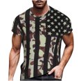 thumbnail image 1 of Odeerbi Summer Graphic T-Shirts for Men Fashion Independence Day Cross printing Tops 2025 Casual Loose Short Sleeve T-Shirt Brown, 1 of 8