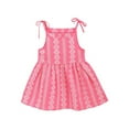 thumbnail image 1 of Odeerbi Summer Tank Dress For Girls Toddler Kids Baby Seaside Beach Dress Sling Skirt Floral Skirt Hot Pink, 1 of 6