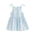 thumbnail image 1 of Odeerbi Summer Tank Dress For Girls Toddler Kids Baby Seaside Beach Dress Sling Skirt Floral Skirt Light Blue, 1 of 9