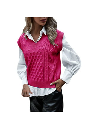 Women's Aesthetic Clothes V-Neck Casual Loose Knit Sweater Vest
