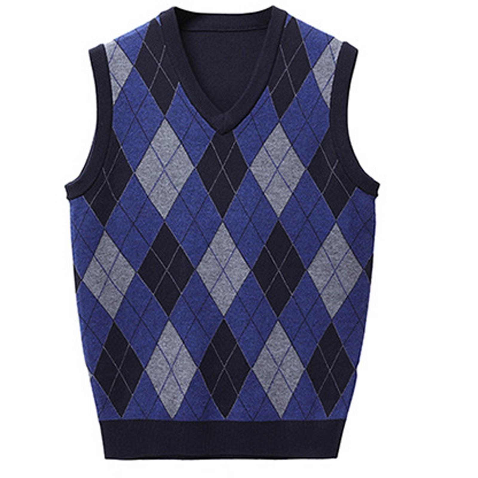 Odeerbi Sweater Vest for Men Casual Cotton Knit Vest Uniform