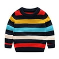 thumbnail image 1 of Odeerbi Sweater for Kids Autumn Winter Boys Girls Fashion Round Neck Pullover Classic Sweater Black, 1 of 5