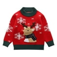 thumbnail image 1 of Odeerbi Sweater for Kids Children's Pullover Sweater Autumn Winter Girls Christmas Knit Sweater Elk Long Sleeve Top Red, 1 of 9