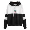 thumbnail image 1 of Odeerbi Sweaters For Women Trendy 2025 Casual Hooded Slim-fit Cactus Print Sweater Coat Black, 1 of 3
