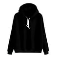 thumbnail image 1 of Odeerbi Sweaters For Women Trendy 2025 Casual Hooded Slim-fit Solid Color Sweater Coat Black, 1 of 2