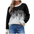 thumbnail image 1 of Odeerbi Sweaters for Women Fall Sweaters 2025 Casual Erogenous Fashion Round Neck Long Sleeve Tops Blouse Black, 1 of 8