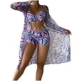 thumbnail image 1 of Odeerbi Swimsuit Coverup for Women Erogenous Bathing Suit Swimwear Beachwear Cover Ups Purple, 1 of 9