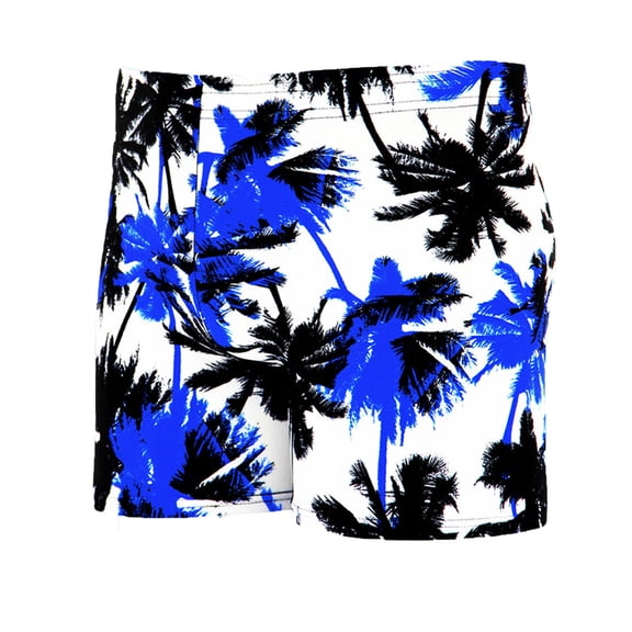 Odeerbi Swimsuit For Men Swimming Shorts Boxer Spa Printed Beach Pants Dark Blue
