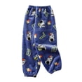 thumbnail image 1 of Odeerbi Teen Boys Girls Flannel Fleece Pajama Pants Winter Thermal Sleepwear Bottoms Fashion Cute Printed Warm Plush Thick Long Pajama Bottoms Teen Clothes Navy, 1 of 3