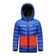 thumbnail image 1 of Odeerbi Teen Boys Girls Heated Jacket Kids Puffer Coat Children USB Intelligent Constant Temperature 3 Areas Heated Coat Plus Size Winter Windproof Heated Jacket Blue 12-13 Years without Power Bank, 1 of 6