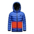 thumbnail image 1 of Odeerbi Teen Boys Girls Heated Jacket Kids Puffer Coat Children USB Intelligent Constant Temperature 3 Areas Heated Coat Plus Size Winter Windproof Heated Jacket Blue 14-15 Years, 1 of 1