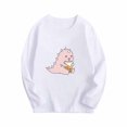 thumbnail image 1 of Odeerbi Teen Boys Girls Long Sleeve Cotton Shirt Fall Winter Dinosaur Base Layer Undershirt Fashion Casual Round Neck Printing Tops White, 1 of 3