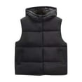 thumbnail image 1 of Odeerbi Teen Boys Girls Puffer Vest Fall Winter Thermal Gilet Down Vest Children's Thick Warm Sleeveless Jacket Coat Teen Clothes Black, 1 of 4