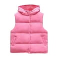 thumbnail image 1 of Odeerbi Teen Boys Girls Puffer Vest Fall Winter Thermal Gilet Down Vest Children's Thick Warm Sleeveless Jacket Coat Teen Clothes Pink, 1 of 4