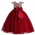 thumbnail image 1 of Odeerbi Teen Dress Kids Girls Tulle Princess Dresses Children Sleeveless Embroidery Mesh Dress Baby Gauze Dress Red, 1 of 9