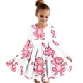 thumbnail image 1 of Odeerbi Teen Girls Cute Floral Skater Dress Flared Princess Dresses 4-14 Years Children Round Neck Long Sleeve Dress Teen Girls Clothes, 1 of 4