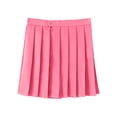thumbnail image 1 of Odeerbi Teen Girls Solid Color Pleated Skirt Zip High Waisted School Uniform Skirt, 1 of 3