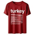 thumbnail image 1 of Odeerbi Thanksgiving Shirts for Women 2025 Tees Funny Cute Short Sleeve Fall T-shirt Gift Tops Nutrition Matching Blouse Red, 1 of 6