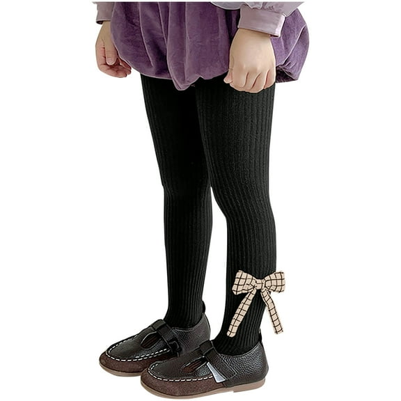 Odeerbi Thermal Leggings for Kids Girls Winter Tights Warm Pantyhose Children's Elastic Bottom Pants Socks