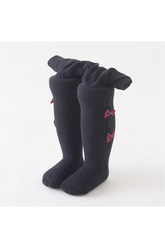 Thermal Leggings for Toddler Girls Cotton Pantyhose Tights Socks Baby Children's New Combed Bow Bottom Pants