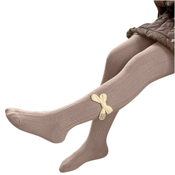 Odeerbi Thermal Leggings for Toddler Girls Winter Tights Warm Pantyhose Children's Elastic Bottom Pants Socks