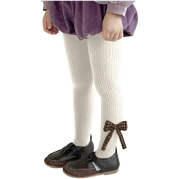 Odeerbi Thermal Leggings for Toddler Girls Winter Tights Warm Pantyhose Children's Elastic Bottom Pants Socks