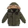 thumbnail image 1 of Odeerbi Toddler Baby Boys Cute Fashion Solid Color Winter Hoodie Keep Warm Cotton Clothes Thick Coat, 1 of 9