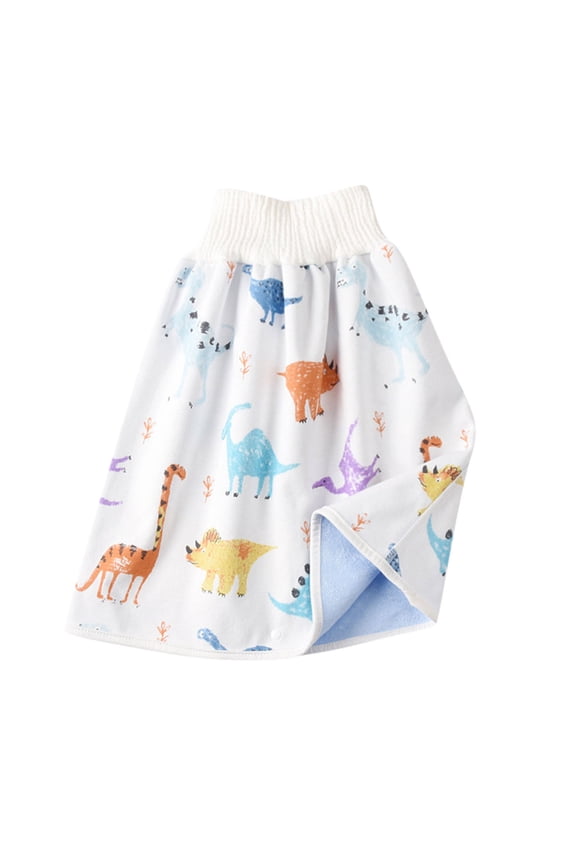 Toddler Baby Boys Girls Cotton Cute Cartoon Pattern Waterproof Impermeable Leakproof Diaper Pants Skirt