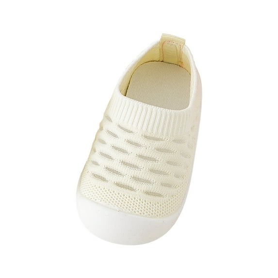 Odeerbi Toddler Baby Boys Girls Cute Socks Breathable Non-slip Soft Toddler Shoes Socks Trendy Solid Color Hollow Out Yellow