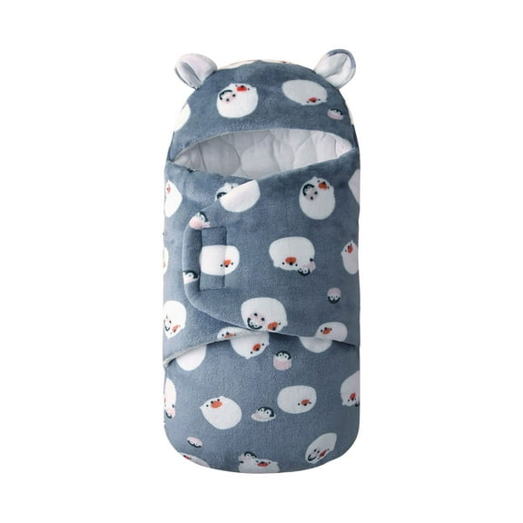 Odeerbi Toddler Baby Thick Swaddle Sleeping Bag Boys Girls Robes Winter Keep Warm Cute Cartoon Pattern Bear Ears